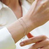 Yıldız Sıralı Gümüş Bileklik thumbnail 8