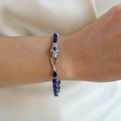 Sky Red Colleciton Serpent Safir Creatif Gümüş Bileklik thumbnail 2