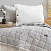 Schafer Home Soft Yatak Örtüsü Nevresim Seti 5 Parça-Gri - 2