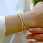 Ajda Modeli 2mm 6,4cm Gümüş Bilezik thumbnail 2