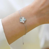 Alhmbra Çiçek Modeli Gümüş Bileklik thumbnail 4