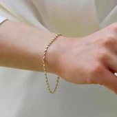 Burgu Çift Renkli Gümüş Bileklik thumbnail 3