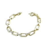 Trend Taşlı Hallow Gold Gümüş Bileklik thumbnail 5