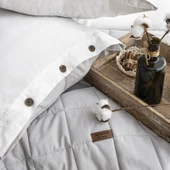 Schafer Home Soft Yatak Örtüsü Nevresim Seti 5 Parça-Gri - 4