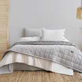 Schafer Home Soft Yatak Örtüsü Nevresim Seti 5 Parça-Gri - 1