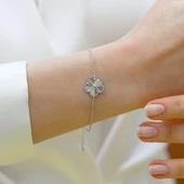 Alhmbra Çiçek Modeli Gümüş Bileklik thumbnail 2