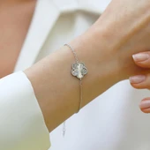 Alhmbra Çiçek Modeli Gümüş Bileklik thumbnail 1