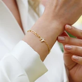 Kelebek Sedef Taşlı Gümüş Bileklik thumbnail 1