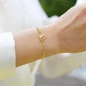 Kalp İncili Trend Gümüş Bileklik thumbnail 2