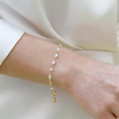 Kristal Sıra Taşlı Gümüş Bileklik thumbnail 1