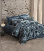 Cotton Saten Ç.K.Liza Petrol  Nevresim Takımı - 1