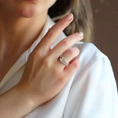 Sky Diamond Radiant 2.00Ct Gümüş Yüzük thumbnail 1