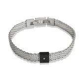 ARS161 Erkek Deri Çelik Bileklik thumbnail 1