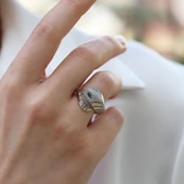 Serpent Modeli Ayarlanabilir Gümüş Yüzük thumbnail 5