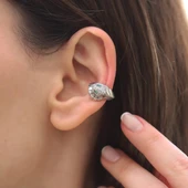 Serpent Modeli Kıkırdak Gümüş Küpe thumbnail 5