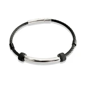 ARS193 Erkek Deri Çelik Bileklik thumbnail 2