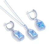 Aquamarin Taşlı Gümüş Set thumbnail 4