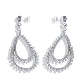 Damla Taşlı Işıltılı Gümüş Küpe thumbnail 4