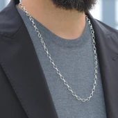 Elips Doch 5mm 65cm Gümüş Erkek Zincir thumbnail 2