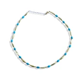 Turkuaz Taşlı Alaçatı Doğaltaş Gümüş Kolye thumbnail 5