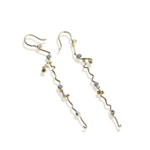 Renkli Taşlı Trend Gold Gümüş Küpe thumbnail 4