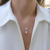 Prenses Kesim Zirkon Taşlı Gümüş Set thumbnail 2