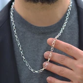 Elips Doch 5mm 65cm Gümüş Erkek Zincir thumbnail 4