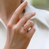 Emerald Icecut Taşlı Gümüş Yüzük thumbnail 3