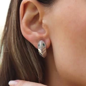 Serpent Modeli Taşlı Gümüş Küpe thumbnail 6