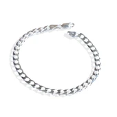 Kare Gurmet Modeli 5mm Gümüş Erkek Bileklik thumbnail 5