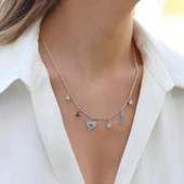 Apm Renkli Taşlı Gümüş Şans Kolyesi thumbnail 2