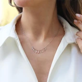 Yaprak Sallantılı Gümüş Kolye thumbnail 5