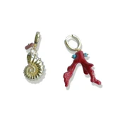 Mercan Deniz Kabuğu Gold Gümüş Küpe thumbnail 4