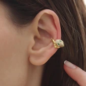 Serpent Modeli Kıkırdak Gümüş Küpe thumbnail 2