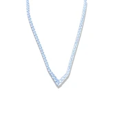 V Su Yolu 3mm Gümüş Kolye thumbnail 4