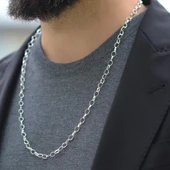 Elips Doch 5mm 65cm Gümüş Erkek Zincir thumbnail 3