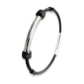 ARS193 Erkek Deri Çelik Bileklik thumbnail 1