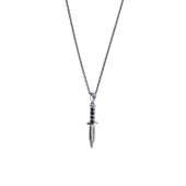 Siyah Rodyum Kaplama Figürlü Gümüş Erkek Kolye thumbnail 4