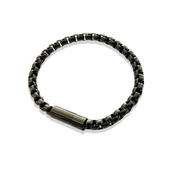 ARS164 Erkek Deri Çelik Bileklik thumbnail 1