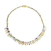 Mekik Konfeti Gold Kaplama Gümüş Kolye thumbnail 5