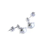 Mini İncili Kutup Yıldızı Gümüş Küpe thumbnail 7