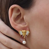 Fil İncili Gümüş Trend Küpe thumbnail 2