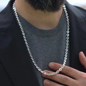 Yuvarlak Forsa 6mm 65cm Gümüş Zincir thumbnail 2