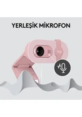Logitech BRIO 100 Full HD 1080p Gizlilik Kapaklı Mikrofonlu Web Kamerası - Pembe - 5
