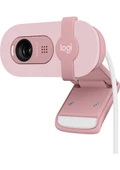 Logitech BRIO 100 Full HD 1080p Gizlilik Kapaklı Mikrofonlu Web Kamerası - Pembe - 1