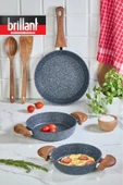 Alpha Bio Granit 3'lü Tava Sahan Seti – 18-20-24 cm - 1
