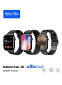 HainoTeko Watch Ultra 10 Amoled Ekran WaterProof 3 Kordonlu Akıllı Saat Siyah - 2