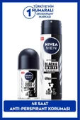 NIVEA Men Erkek Sprey Deodorant Black&white 150ml Ve Mini Roll-on Black&white 25ml, 48 Saat Koruma - 1