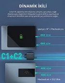 AUKEY 100W 4 Çıkışlı PD GaN Şarj Aleti Başlığı Siyah 3xType-C / 1xUsbA PA-B7S-WH - 5