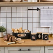 Karaca Premium Ekmek Kutusu-Saklama Kabı Hediyeli Siyah thumbnail 8